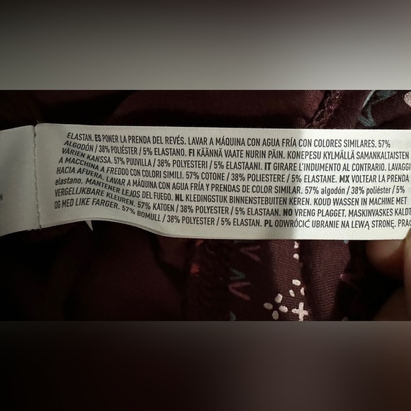 312 AERIE | NWT $40 Burgundy Multi Fair Isle Print Lounge Pants (Size M) - Picture 17 of 17